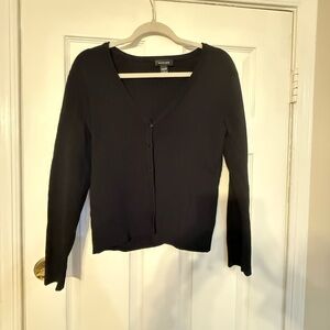 Spense Black V-Neck Cardigan